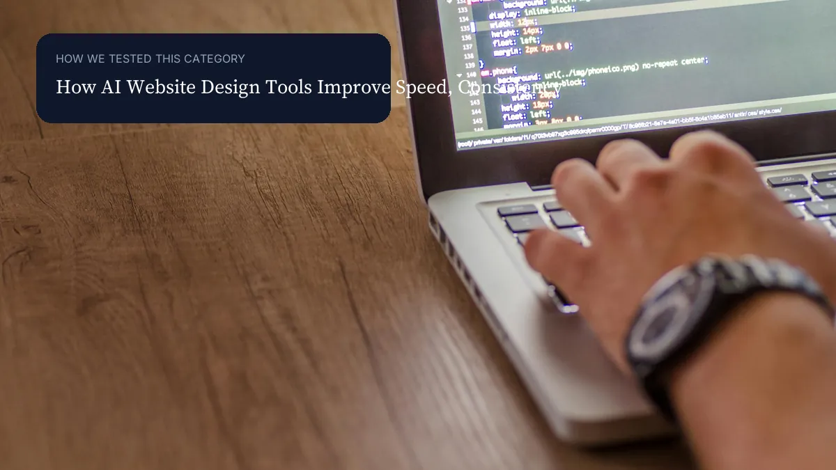 How AI Website Design Tools Improve Speed, Consistency, and Creative Output context image visual