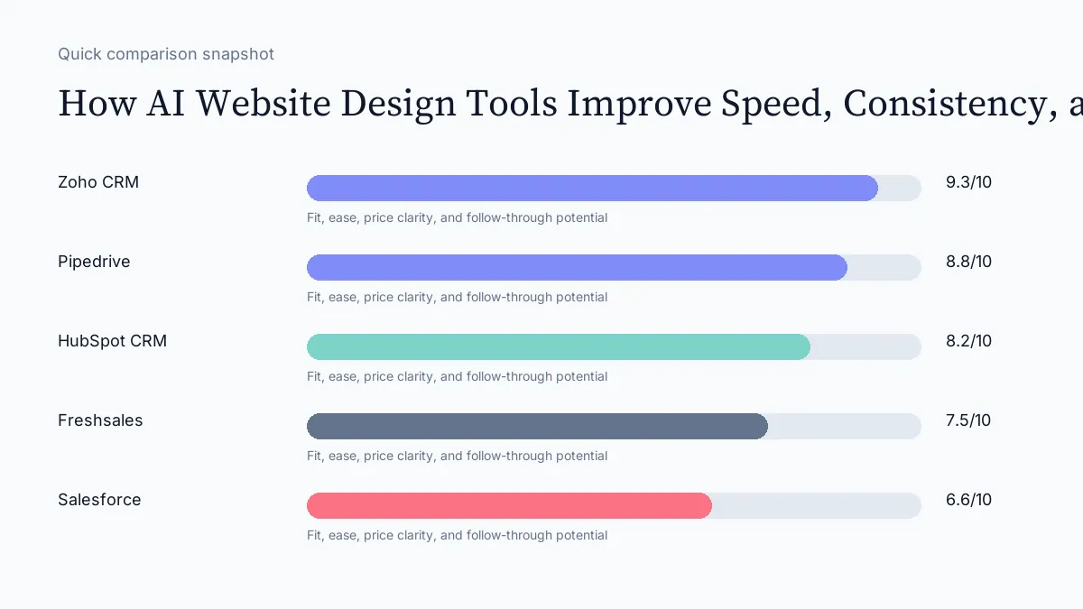 How AI Website Design Tools Improve Speed, Consistency, and Creative Output scorecard visual