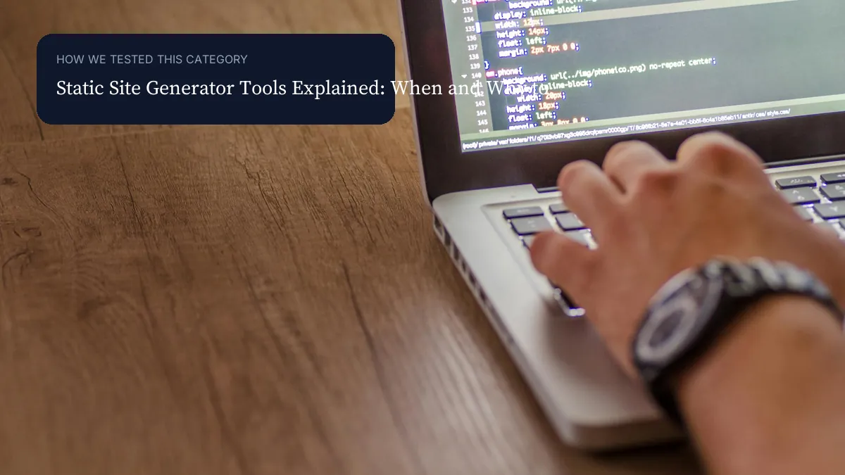 Static Site Generator Tools Explained: When and Why to Use Them context image visual