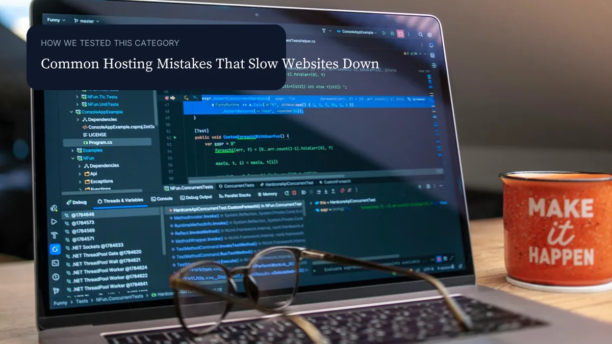 Common Hosting Mistakes That Slow Websites Down context image visual