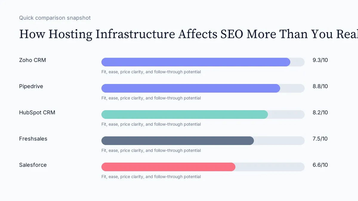 How Hosting Infrastructure Affects SEO More Than You Realize scorecard visual