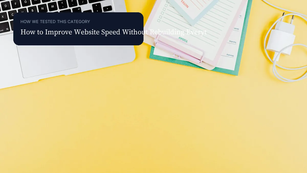 How to Improve Website Speed Without Rebuilding Everything context image visual
