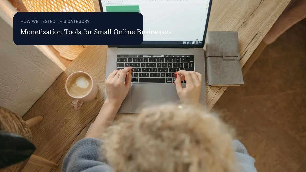 Monetization Tools for Small Online Businesses context image visual
