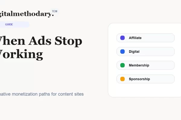 When ads stop working cover showing affiliate digital membership and sponsorship options