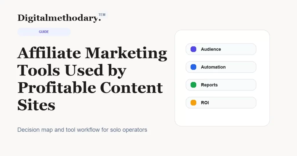 Affiliate Marketing Tools Used by Profitable Content Sites cover for software decision guide