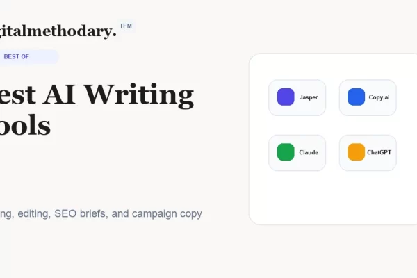 Best AI writing tools compared cover showing drafting editing and publishing flow