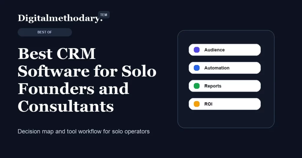 Best CRM Software for Solo Founders and Consultants 2026 Best CRM Software for Solo Founders and Consultants 2026