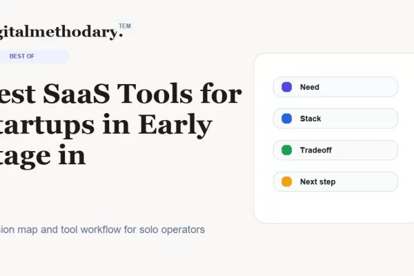 Best SaaS Tools for Startups in Early Stage in cover for software decision guide