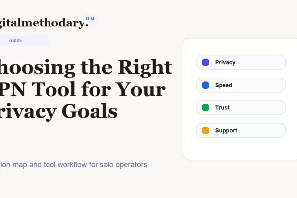 Choosing the Right VPN Tool for Your Privacy Goals cover for software decision guide