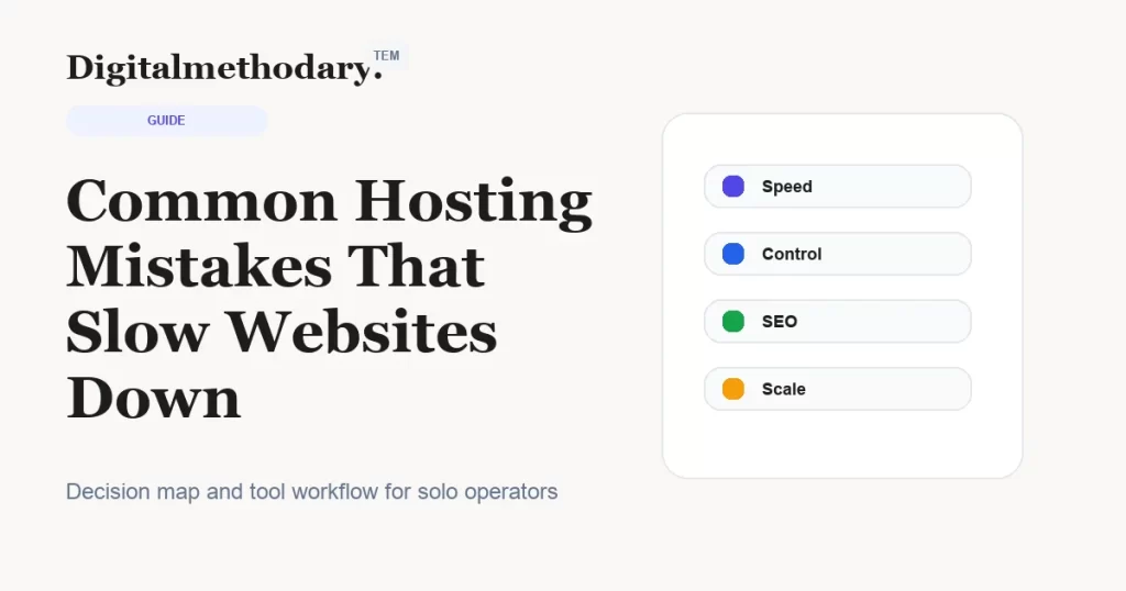 Common Hosting Mistakes That Slow Websites Down