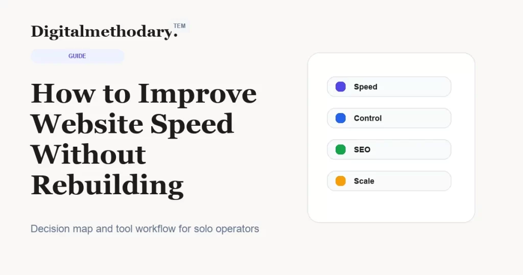 How to Improve Website Speed Without Rebuilding Everything How to Improve Website Speed Without Rebuilding Everything