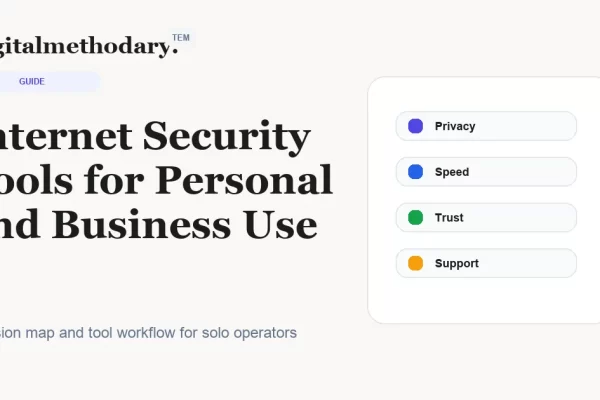Internet Security Tools for Personal and Business Use cover for software decision guide