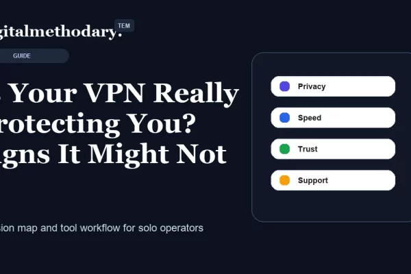 Is Your VPN Really Protecting You? Signs It Might Not cover for software decision guide