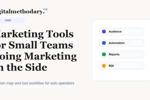 Marketing Tools for Small Teams Doing Marketing on the Side cover for software decision guide
