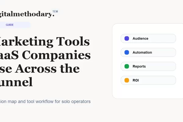 Marketing Tools SaaS Companies Use Across the Funnel cover for software decision guide