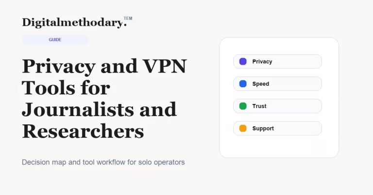 Privacy and VPN Tools for Journalists and Researchers