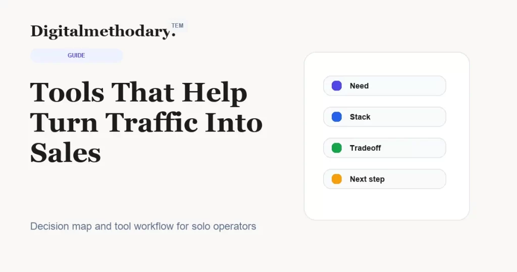 Tools That Help Turn Traffic Into Sales cover for software decision guide