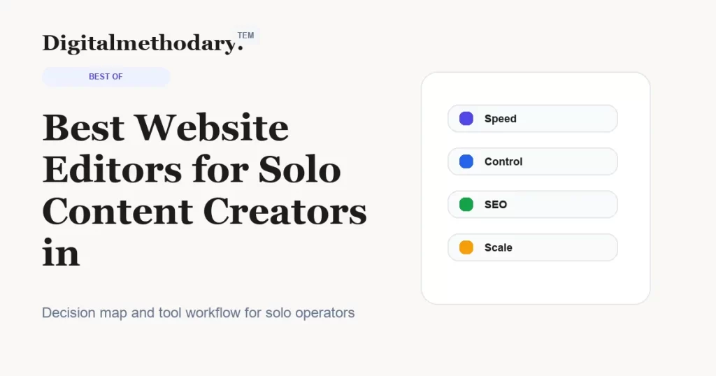 Best Website Editors for Solo Content Creators in cover for software decision guide