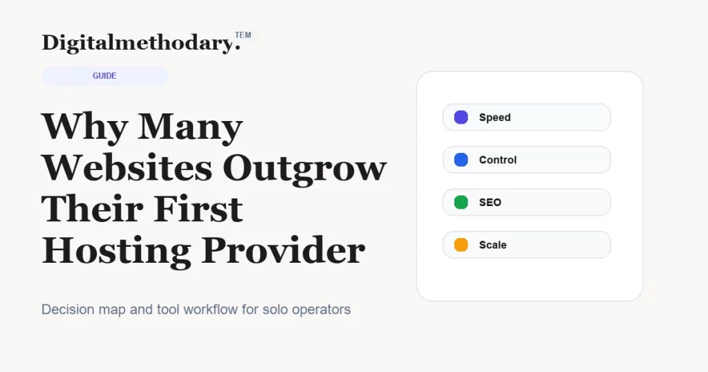 Why Many Websites Outgrow Their First Hosting Provider cover for software decision guide